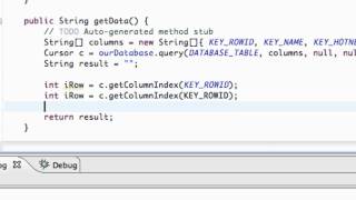 Android Application Development Tutorial - 120 - Reading SQLite Database with Cursor