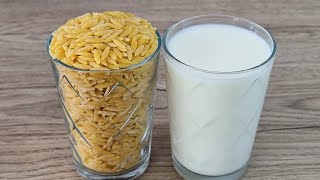 Combine orzo with milk | It's easy and delicious | You will love this |