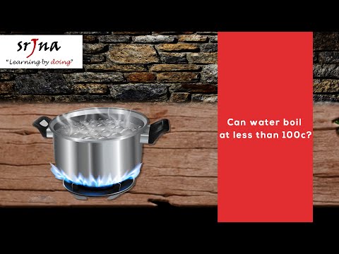 Does water boil below 100c?