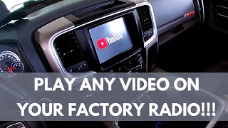 DISPLAY VIDEO ON FACTORY RADIO!! Dodge,Ram,Chrysler. 8.4 Uconnect