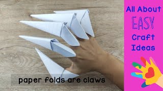 How to make a paper claws nail | Nursery Craft Ideas | Paper Craft Easy | Origami claws easy
