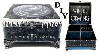 Decoupage box for a man / GAME OF THRONES DIY / Caja de decoupage para hombre