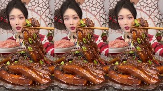 【ASMR】【MUKBANG】紅燒肉 GIANT PORK BELLY | KWAI EATING SHOW | CHINESE MUKBANG | 食べ丨吃播 EAT FOOD YUMMY