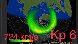 //Alert\\\\ KP 6 Level Geomagnetic Storm / Northern Lights Tonight!! / August 31 2019