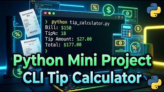 Python CLI Tip Calculator under 3 minutes | Beginner Python Project