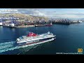 nissos chios ro ro passenger ship ro ro passenger ship imo 9215555 aerial drone video