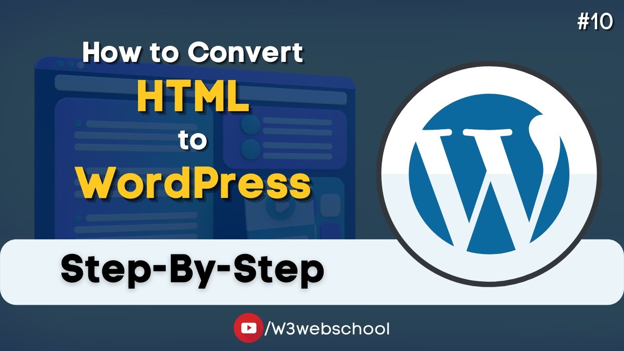 How To Convert HTML To WordPress In Hindi | HTML To WordPress ...