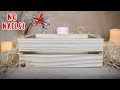 HOW TO MAKE A DIY NO NAILS WOODEN CRATE BOX/STORAGE HOME DECOR IDEAS 2022/QUICK & EASY TUTORIAL