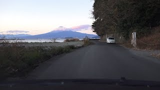 4K　静岡県伊豆市・西伊豆スカイライン土肥駐車場から、沼津市内浦（長井崎）までのルート