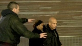 Janet Jackson camera very shy leaving the airport in Paris