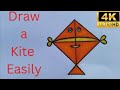 Easy Kite Drawing💡💡 Step by Step🔥🔥