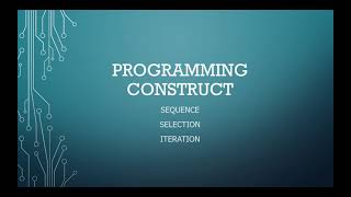 Lesson 6 - Programming Construct