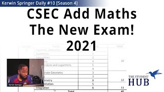 The new CSEC Add Maths Exam 2021