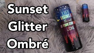 Sunset Glitter Tumbler Tutorial