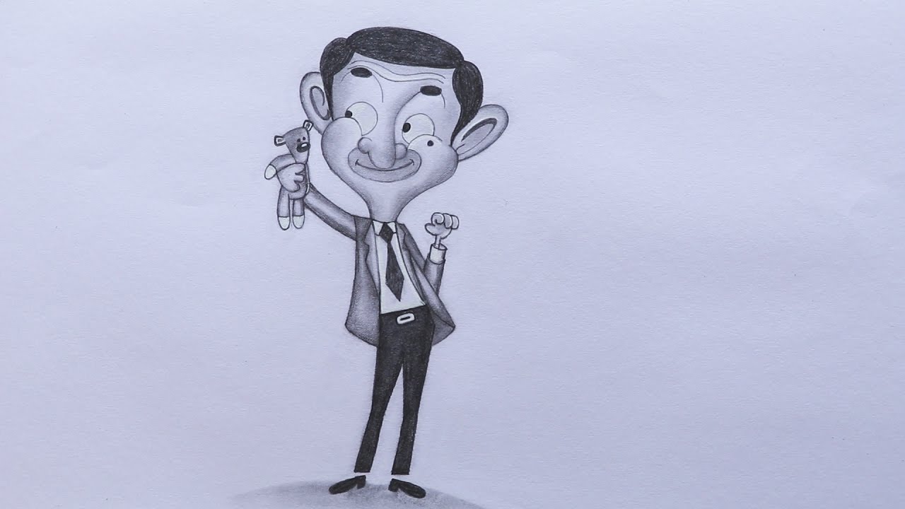 How To Sketch A Mr Bean - YouTube