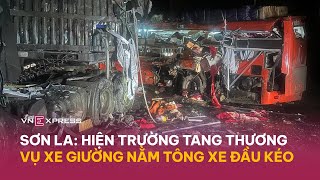 Hiện trường tang thương vụ xe giường nằm tông xe đầu kéo ở Sơn La | VnExpress