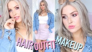 Get Ready With Me! SPRING EDITION ♡ Makeup, Outfit & Hair!