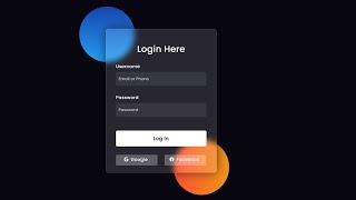 Animated Login Form using HTML & CSS only | No JavaScript or jQuery
