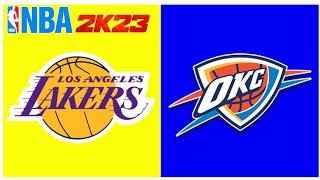 Los Angeles Lakers vs Oklahoma City Thunder - NBA2K23 Gameplay Highlights (No Commentary)