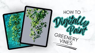 EASY PROCREATE Digital Painting Botanical Vine TUTORIAL