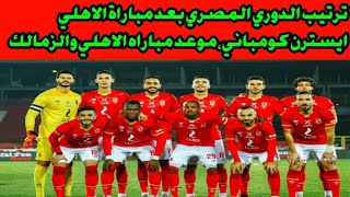 ترتيب الدوري المصري بعد فوز الاهلي على ايسترن كومباني 💥 وموعد مباراة الاهلي والزمالك القادمة