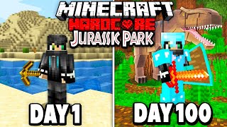 I Survived 100 Days in Jurassic Park on Minecraft.. Here's What Happened..