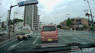 ドラレコ動画 下関市幡生本町から、山陽小野田市のサンパークまで R06.07.24 11:06