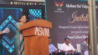 Annual day welcome speech|Sambrama| Shruthi mam speech |Akshara Siri School