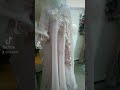 model baju kain organza yg mewah dengan tempelan bunga2