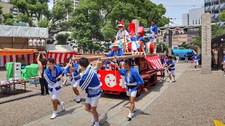 令和6年  大阪市港区   三社神社 夏祭り 宵宮　朝・昼　枕太鼓　宮出し　三度参りなど。