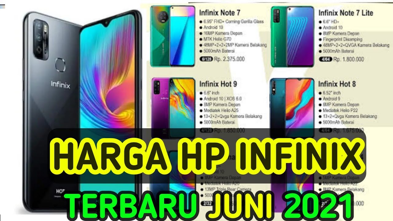 DAFTAR HARGA HP INFINIX TERBARU 2021 - YouTube