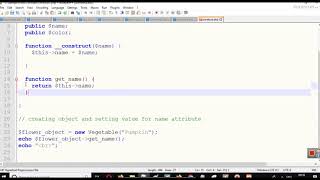 Constructor Function in a Class - Object Oriented Programming, PHP