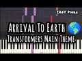 Transformers Main Theme - Arrival To Earth | Steve Jablonsky  | Movie (Easy Piano Tutorial) Sheet