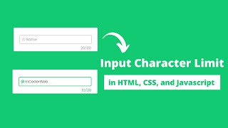 How to create an input with character limit using HTML, CSS, and Javascript | InCoder