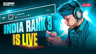 RANK 3 PLAYER DOMINATING CONQUEROR🦁 BATTLEGROUNDS LIVE 💕DOMINATING IN CONQUEROR LOBBY🦁