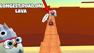 Longest road on lava 😱 chicken gun game