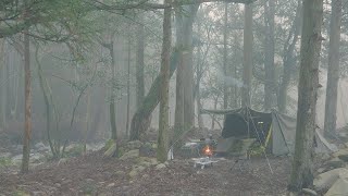 Family Vlog：美しい林間サイトで妻とキャンプ（谷のほとりオートキャンプ場／宮崎県小林市須木／バンドックソロベースEX＋フロントウォール・KingCamp 薪ストーブ）