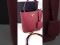 Prada Leather mini shoulder and Prada Panier bag in Saffiano