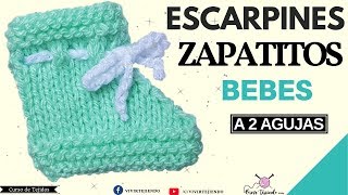 Escarpín para Bebes con Disminución a Dos Agujas | Zapatitos para Bebes