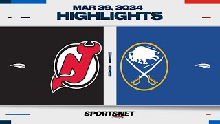 NHL Highlights | Devils vs. Sabres - March 29, 2024