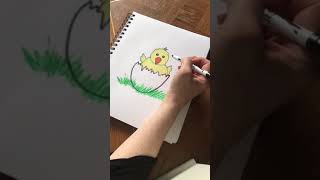 Adding egg shell “hat” to Baby Chick