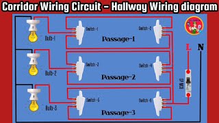 Corridor Wiring Circuit - Hallway Wiring using SPDT Switches