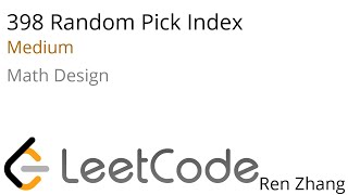 Leetcode 398 Random Pick Index