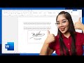 How to insert a digital signature in Word