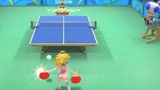Mario and Sonic at The Rio 2016 Olympic Games #Table Tennis -Peach vs Bowser Jr