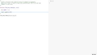 Javascript - find first and last item in an array