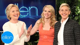 Kate McKinnon Shows Ellen & Hillary Clinton Her Impressions of Them