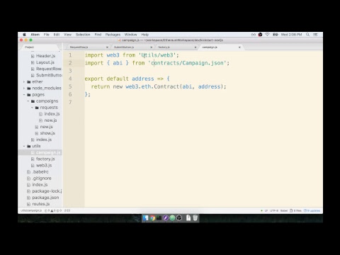 Building an Ethereum/React App Building an Ethereum/React App