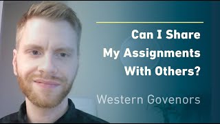 Can I Share My WGU Assignments Online? | Western Governors University #WGU