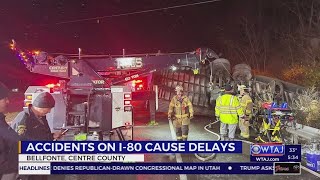 Large section of I-80 closed in Centre County after early-morning crash | WTAJ